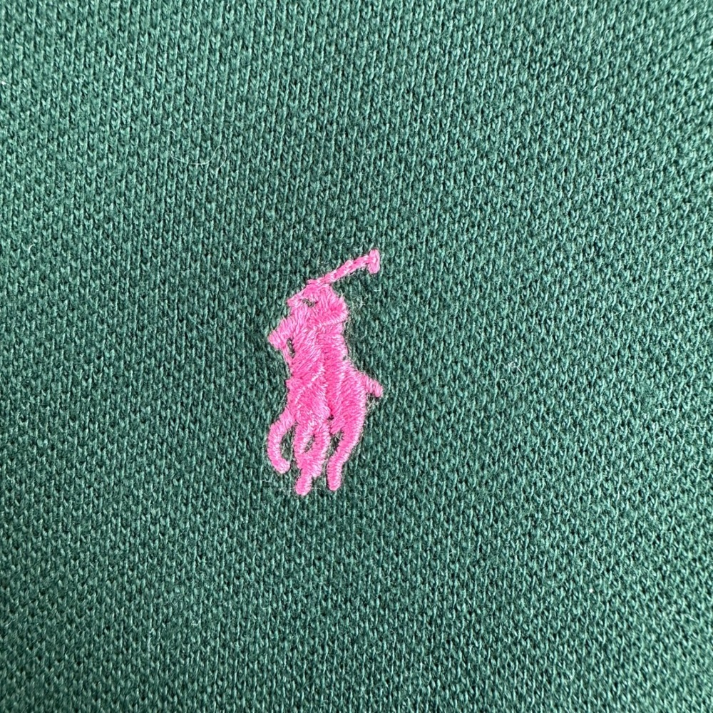 Polo Ralph Lauren Polo Shirt Mens XL Extra Large Green Pink Pony Logo Cotton - Picture 6 of 12